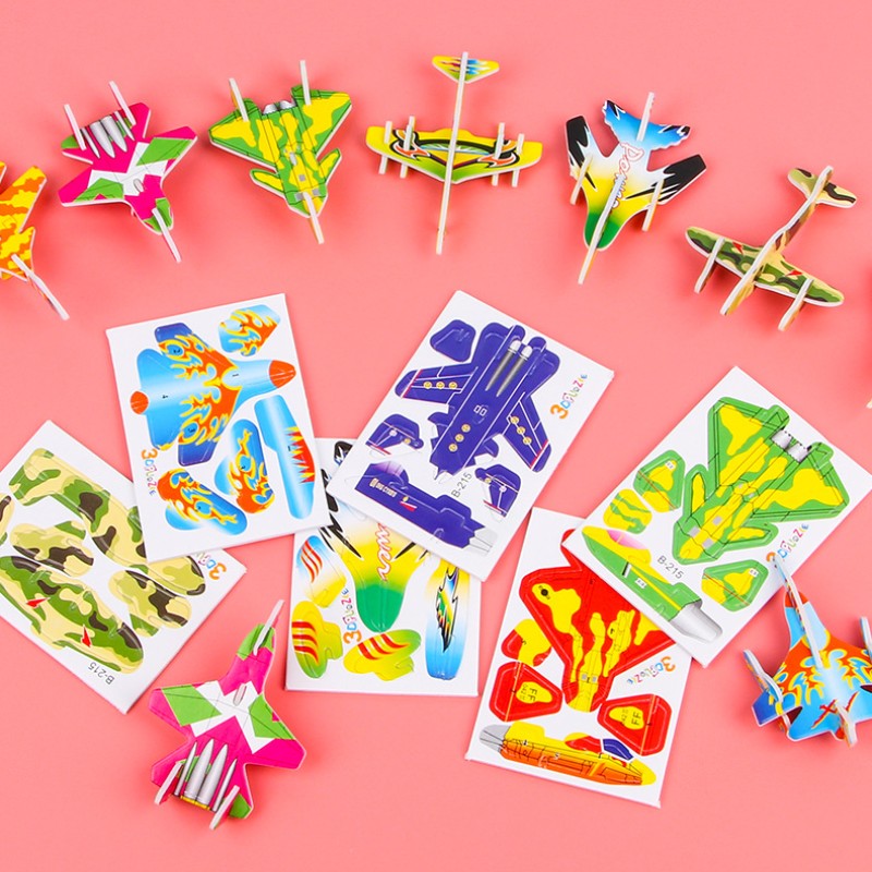 Kids Toys Dinosaur - 10pcs Creative Cute Paper Plane Puzzle