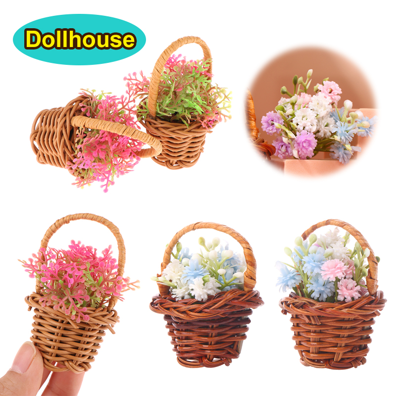 1Set 1:12 Dollhouse Miniature  - Kids Toys Basket ulasan dan harga
