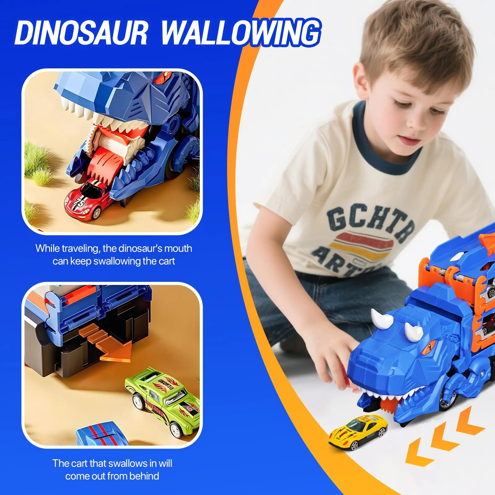 Dinosaur Transport Truck Toy R - Kids Toys Unique ulasan dan harga