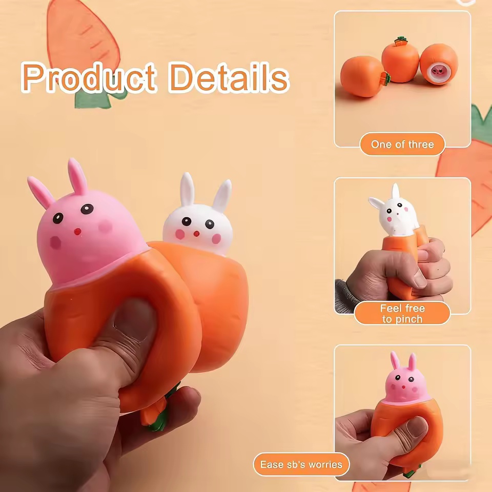 Cute Carrot Rabbit Squeeze Toy - Kids Toys Unique ulasan dan harga