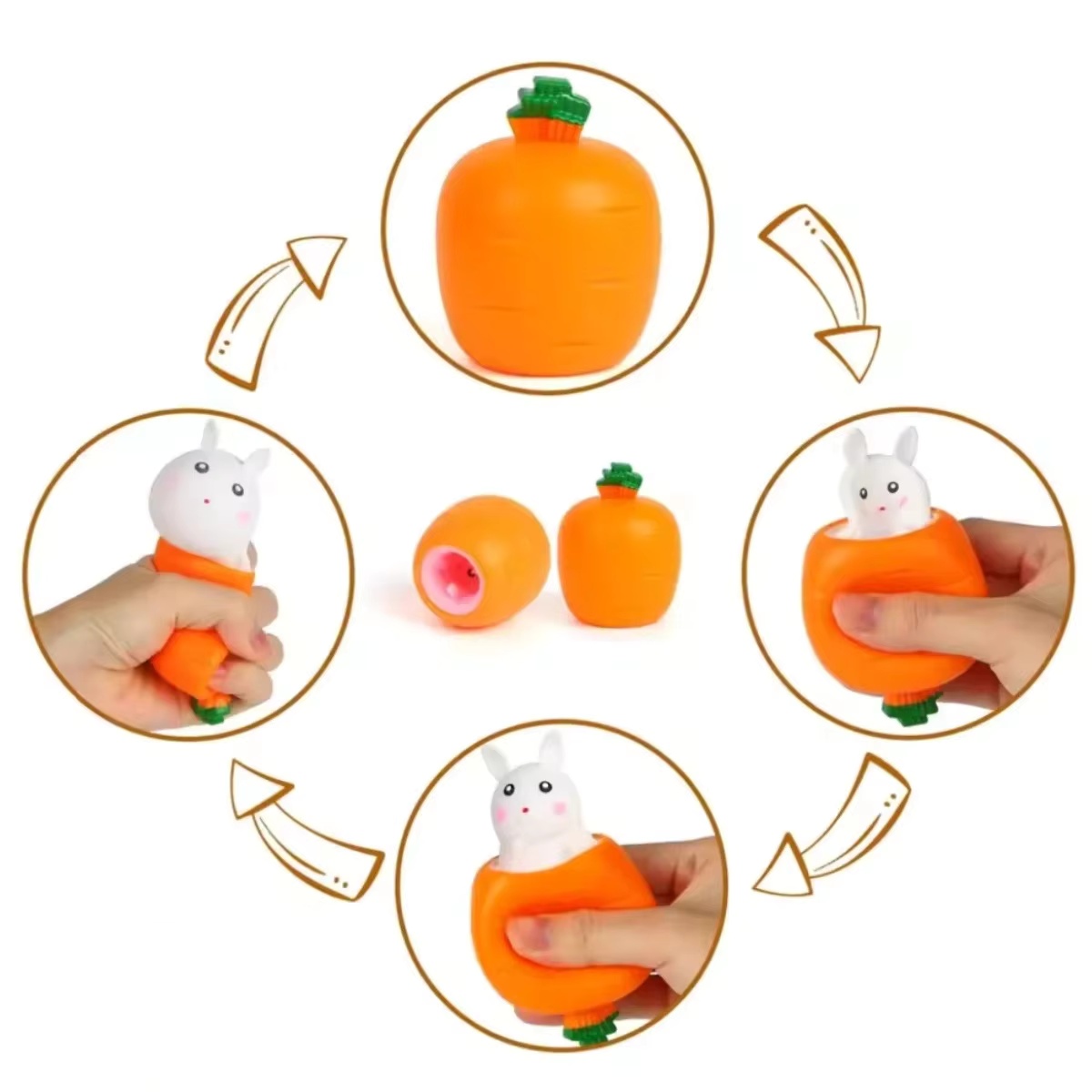 Cute Carrot Rabbit Squeeze Toy - Kids Toys Unique ulasan dan harga