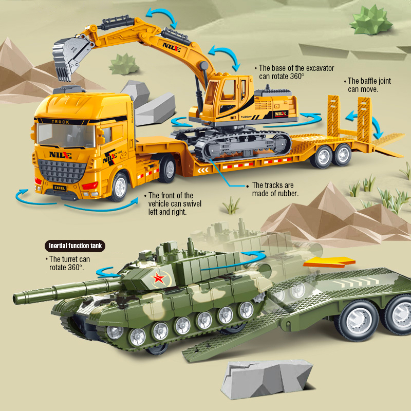 Semi-Carrier Container Truck D - Kids Toys Unique ulasan dan harga