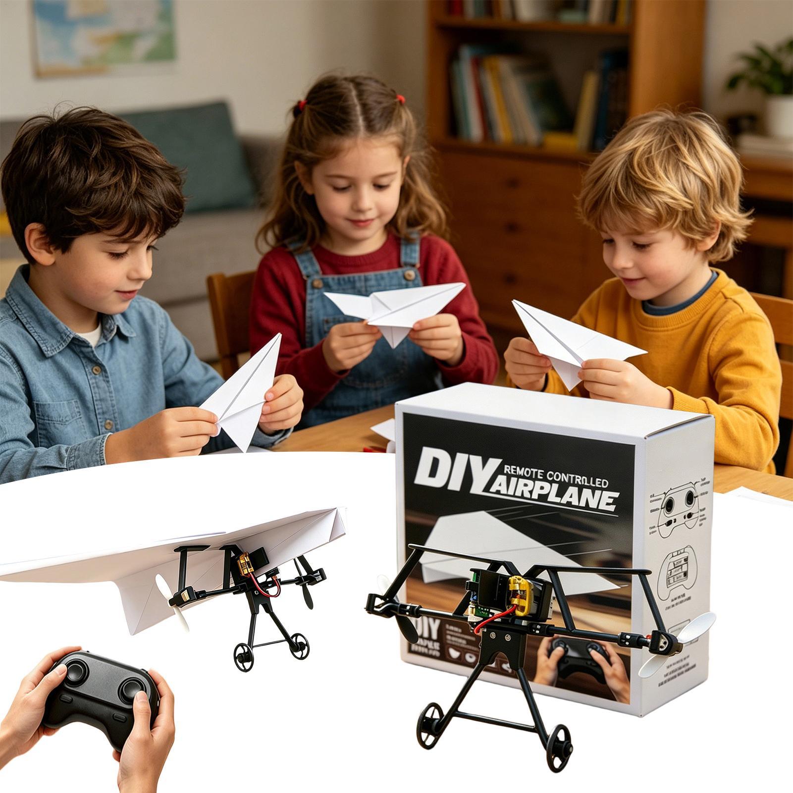 DIY RC Paper Airplane Kit Plan - Kids Toys Electric ulasan dan harga