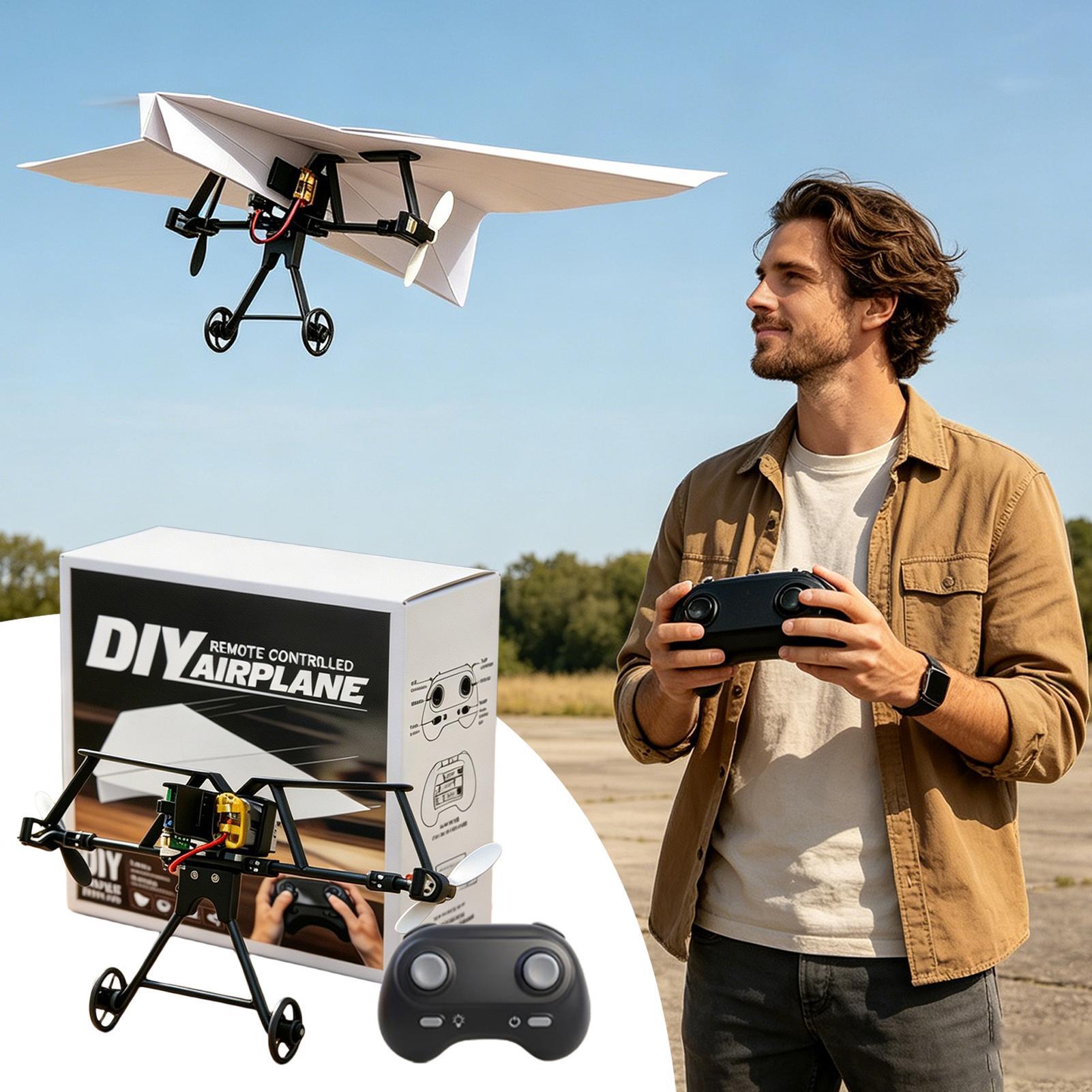 DIY RC Paper Airplane Kit Plan - Kids Toys Electric ulasan dan harga