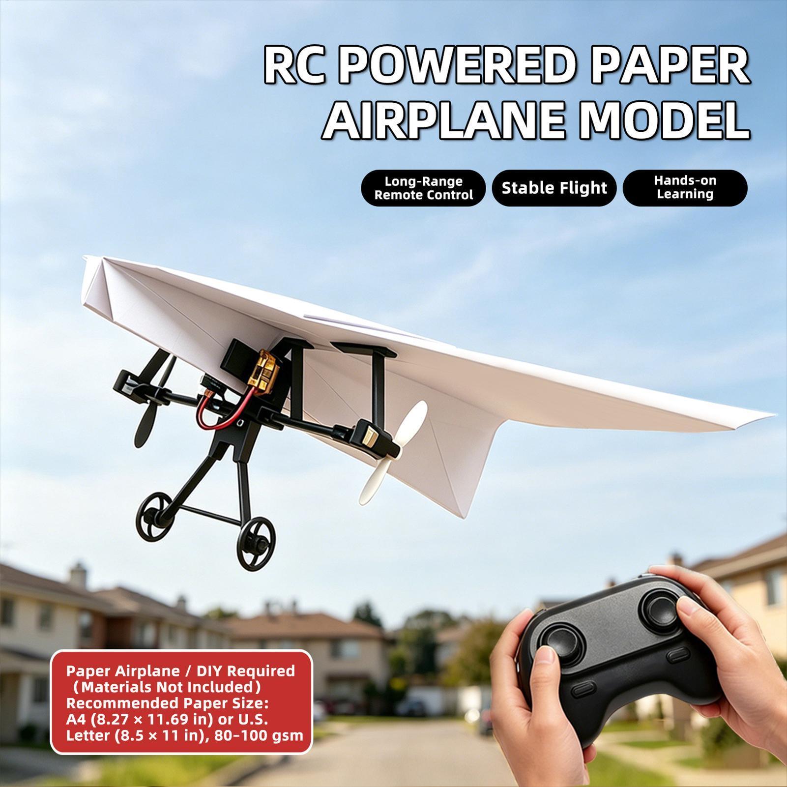 DIY RC Paper Airplane Kit Plan - Kids Toys Electric ulasan dan harga
