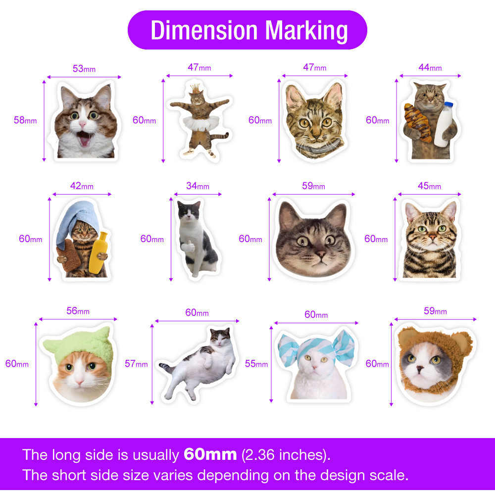 Cute Funny Cat Clipart Sticker - Kids Toys Clipart ulasan dan harga