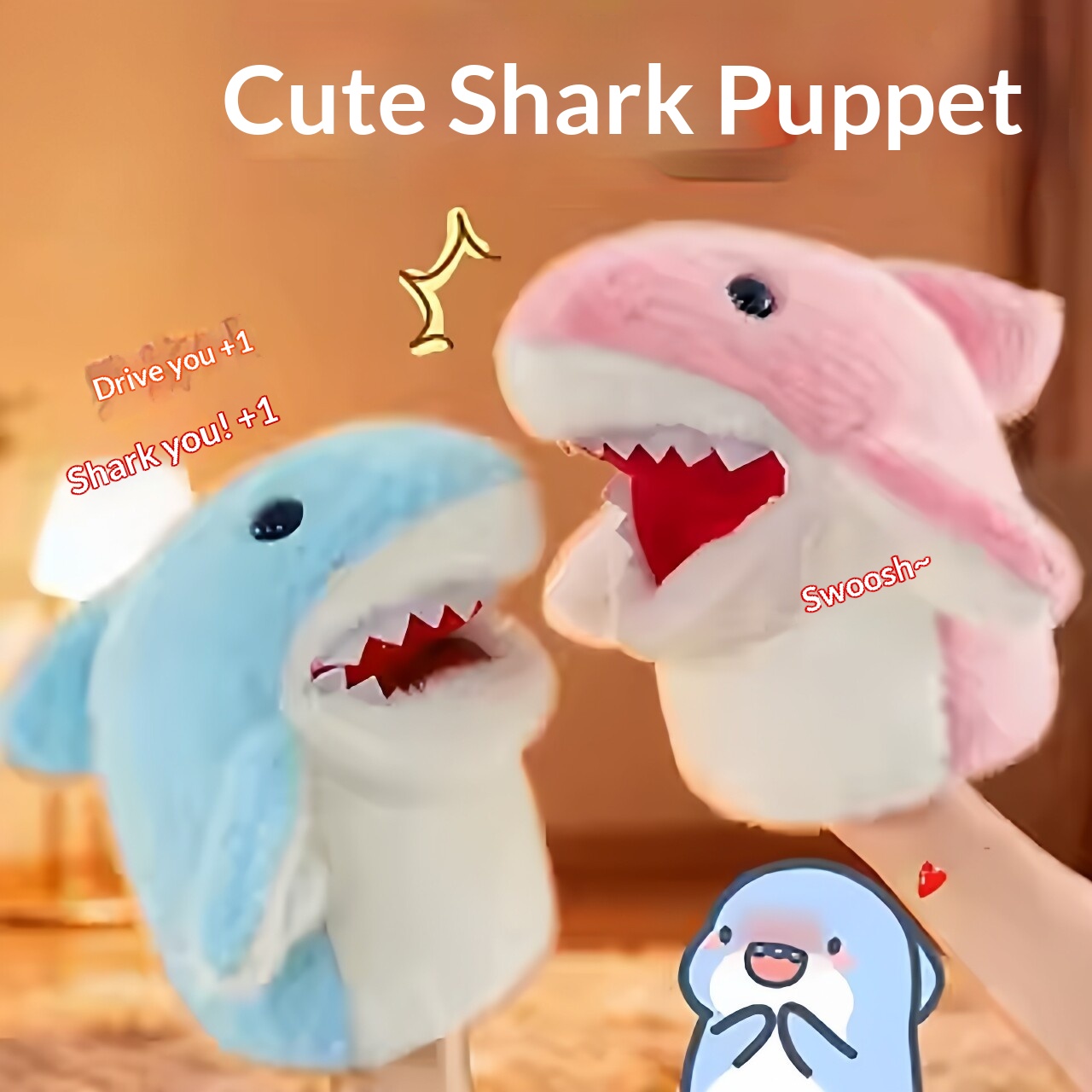 Shark Hand Puppet Plush Shark  - Kids Toys Young ulasan dan harga