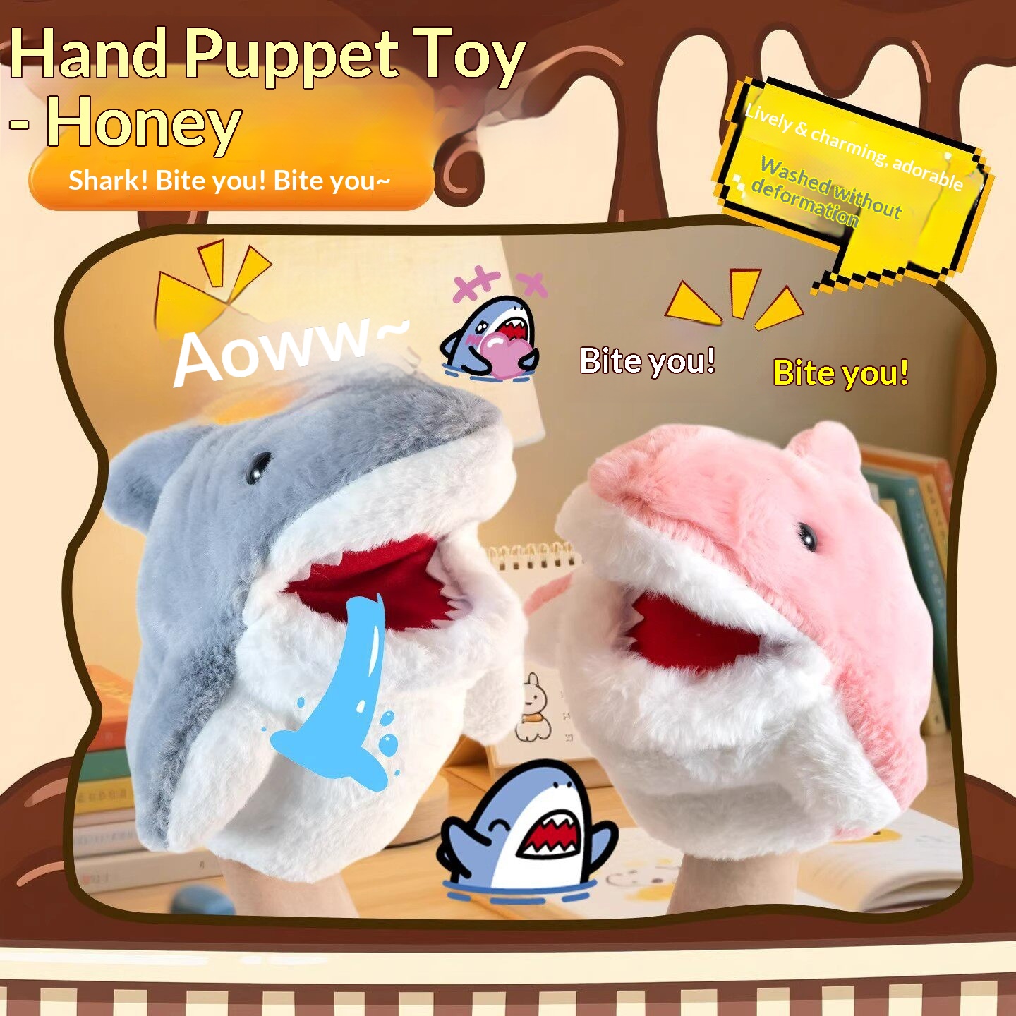 Shark Hand Puppet Plush Shark  - Kids Toys Young ulasan dan harga