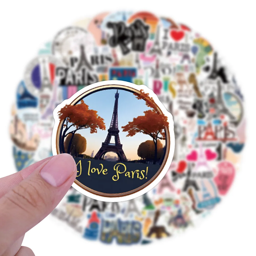 110PCS France Paris Stickers T - Kids Toys Paris ulasan dan harga