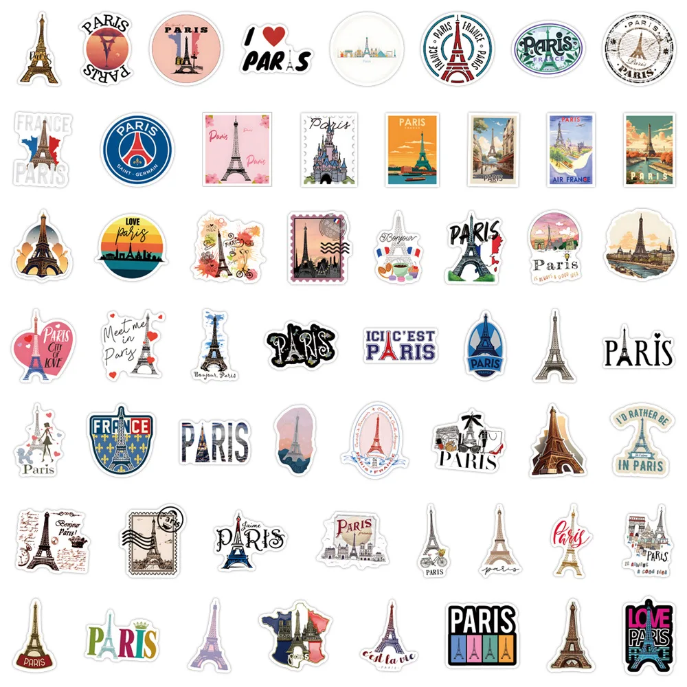 110PCS France Paris Stickers T - Kids Toys Paris ulasan dan harga
