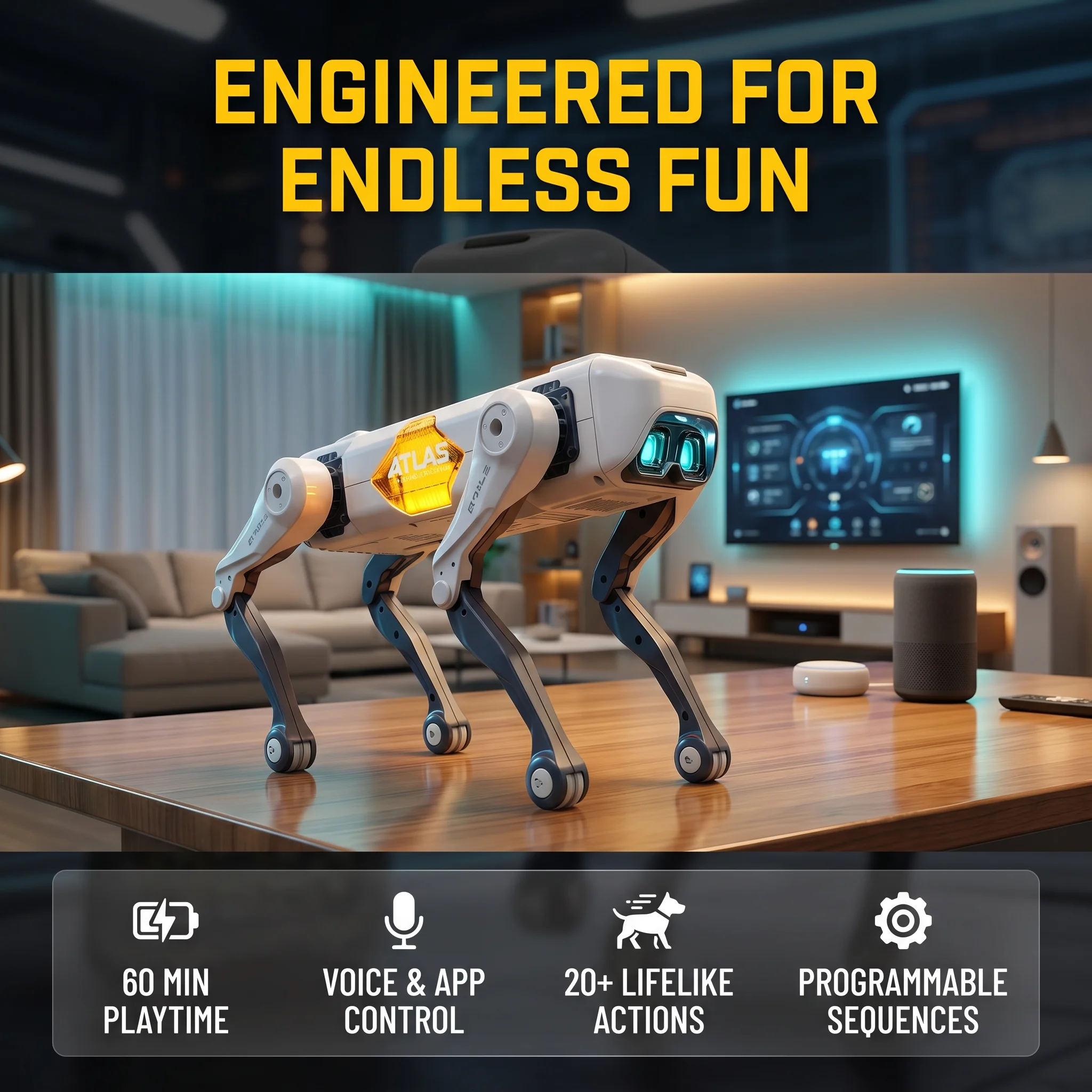 AI Smart Robot Dog, Voice & AP - Kids Toys Young ulasan dan harga
