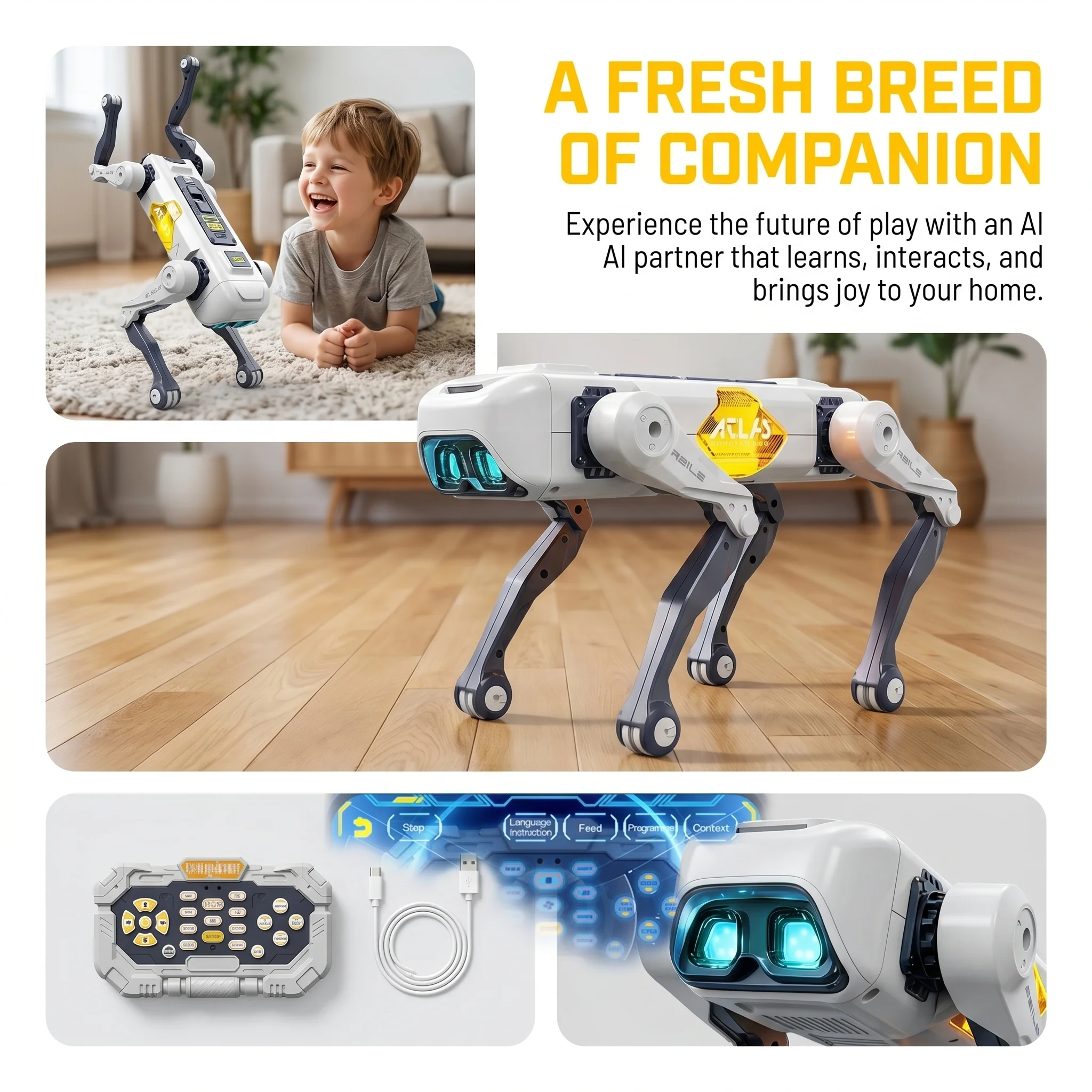 AI Smart Robot Dog, Voice & AP - Kids Toys Young ulasan dan harga