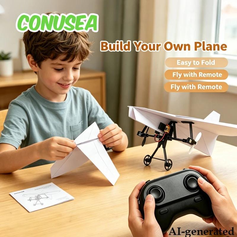 Remote Control Paper Airplanes - Kids Toys Electric ulasan dan harga