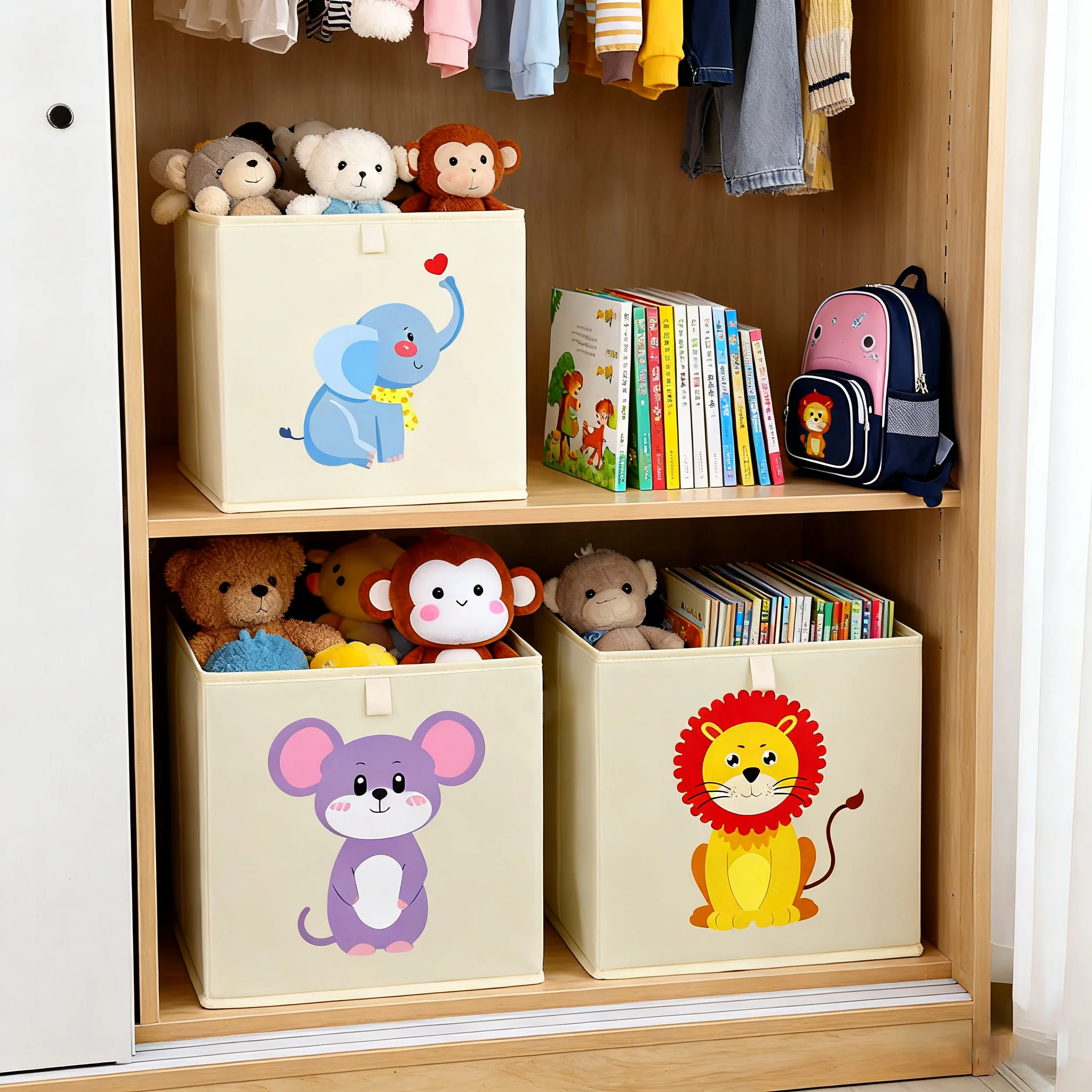 Cute Cartoon Kids Storage Bask - Kids Toys Basket ulasan dan harga